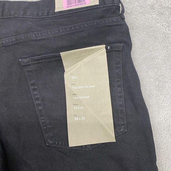 Everlane Jeans Mens 38 Black The Slim Fit Jean Low Stretch Cotton 32 Inseam - Picture 6 of 9